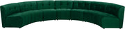 Limitless Green Velvet 7pc. Modular Sectional