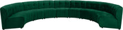 Limitless Green Velvet 9pc. Modular Sectional