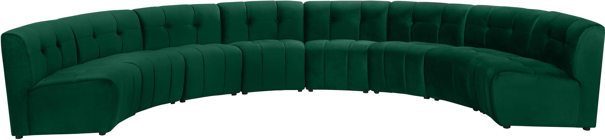 Limitless Green Velvet 8pc. Modular Sectional