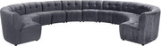 Limitless Grey Velvet 12pc. Modular Sectional