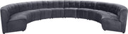 Limitless Grey Velvet 10pc. Modular Sectional