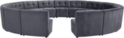 Limitless Grey Velvet 15pc. Modular Sectional