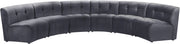 Limitless Grey Velvet 6pc. Modular Sectional