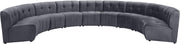 Limitless Grey Velvet 9pc. Modular Sectional