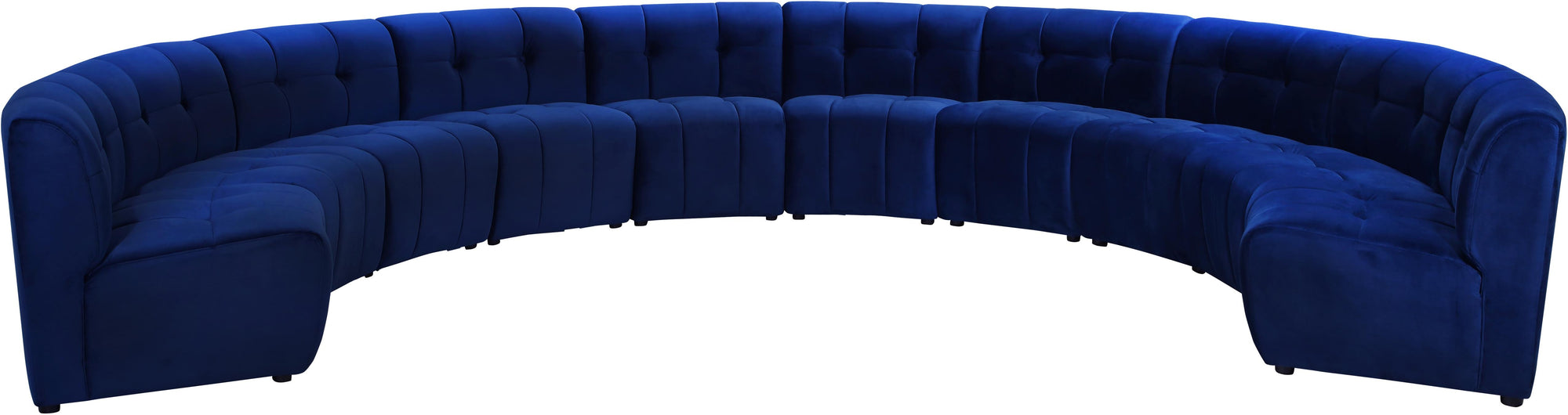 Limitless Navy Velvet 10pc. Modular Sectional