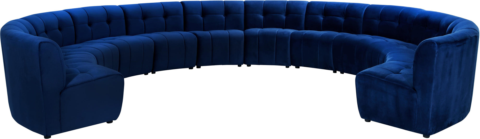 Limitless Navy Velvet 12pc. Modular Sectional