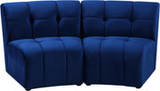 Limitless Navy Velvet 2pc. Modular Sectional