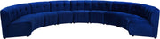 Limitless Navy Velvet 9pc. Modular Sectional
