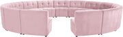 Limitless Pink Velvet 15pc. Modular Sectional
