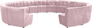 Limitless Pink Velvet 14pc. Modular Sectional