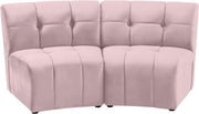 Limitless Pink Velvet 2pc. Modular Sectional