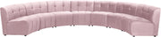 Limitless Pink Velvet 7pc. Modular Sectional
