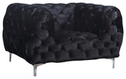 Mercer Black Velvet Chair