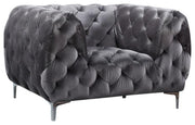 Mercer Grey Velvet Chair