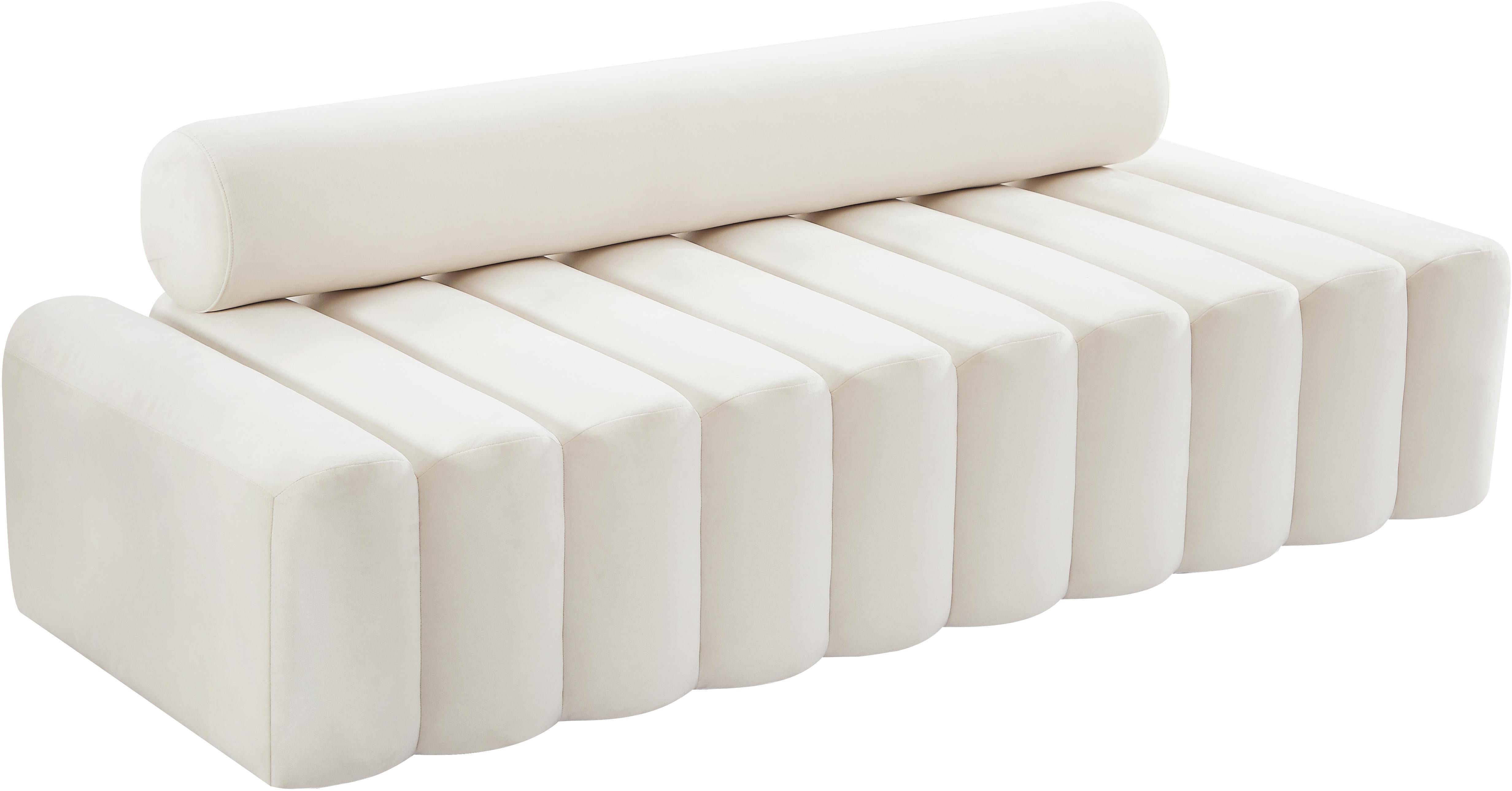 Melody Cream Velvet Sofa