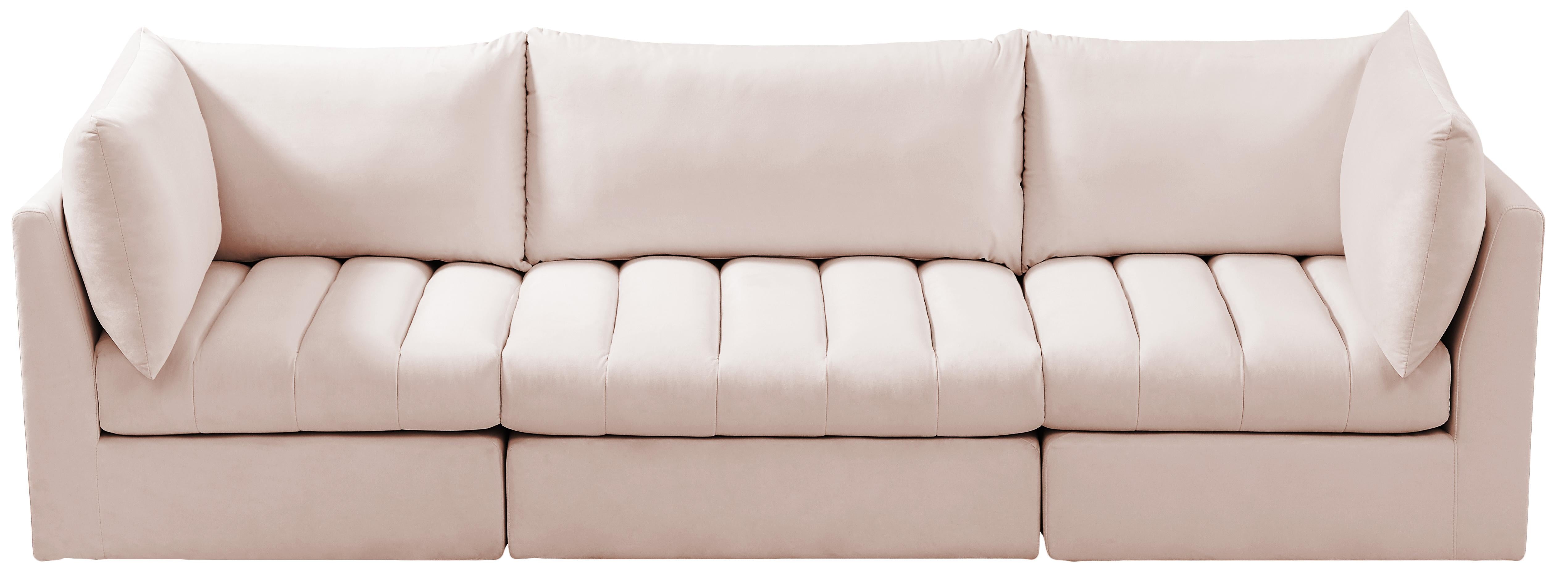 Jacob Pink Velvet Modular Sofa