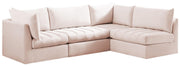 Jacob Pink Velvet Modular Sectional