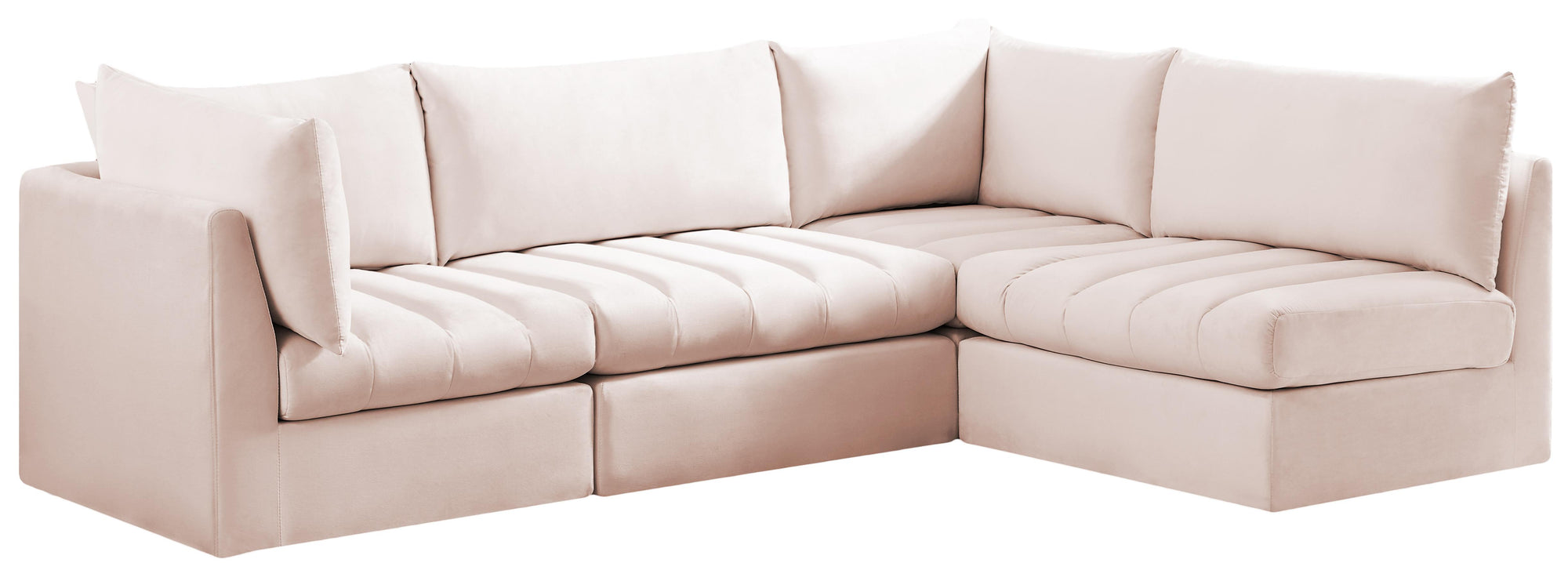 Jacob Pink Velvet Modular Sectional
