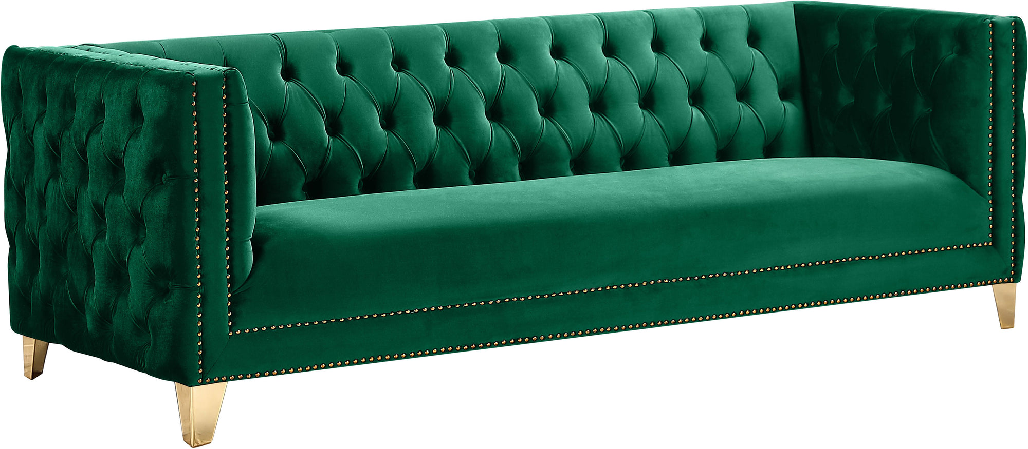 Michelle Green Velvet Sofa