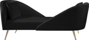 Nolan Black Velvet Chaise