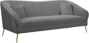 Hermosa Grey Velvet Sofa