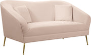 Hermosa Pink Velvet Loveseat
