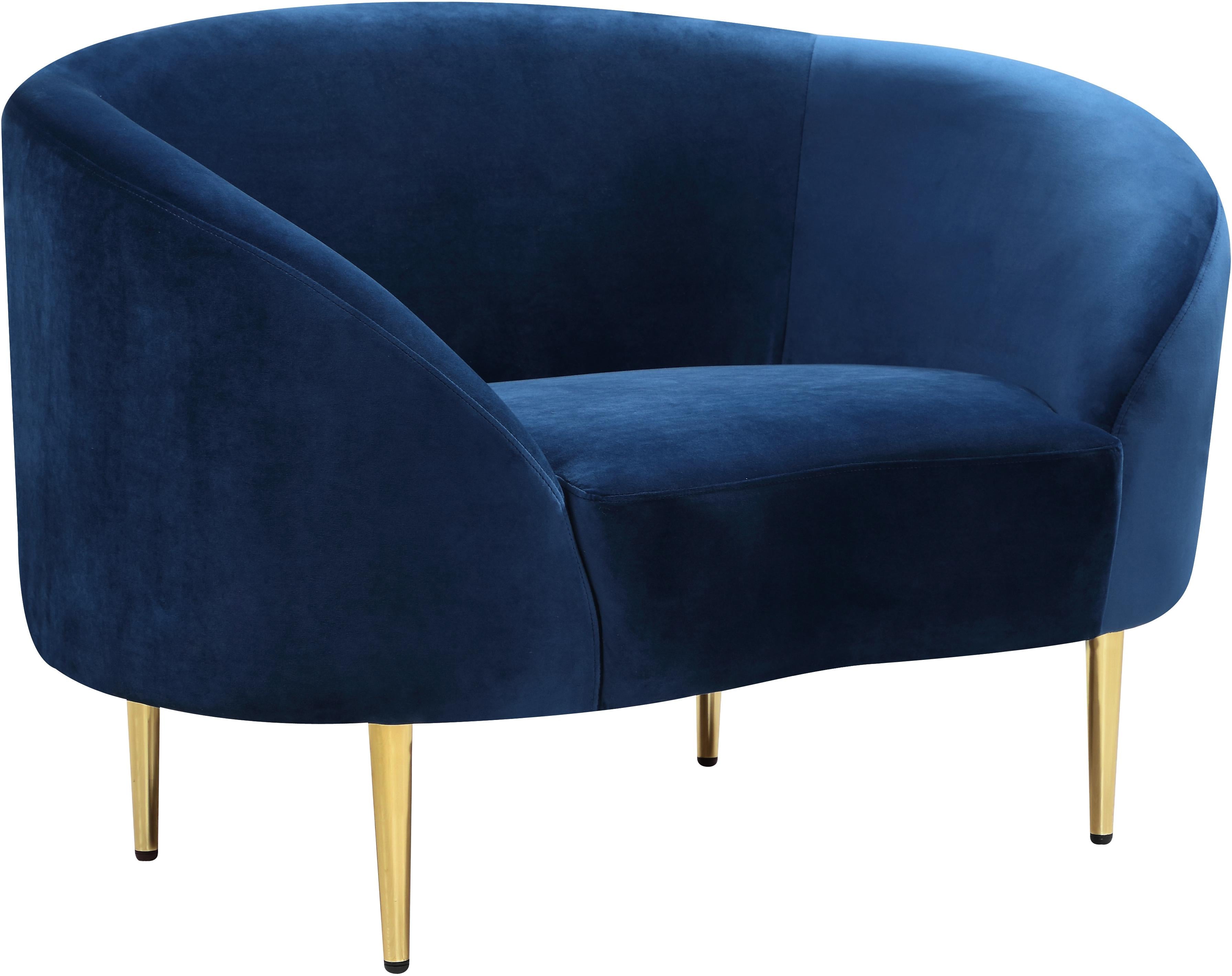 Ritz Navy Velvet Chair