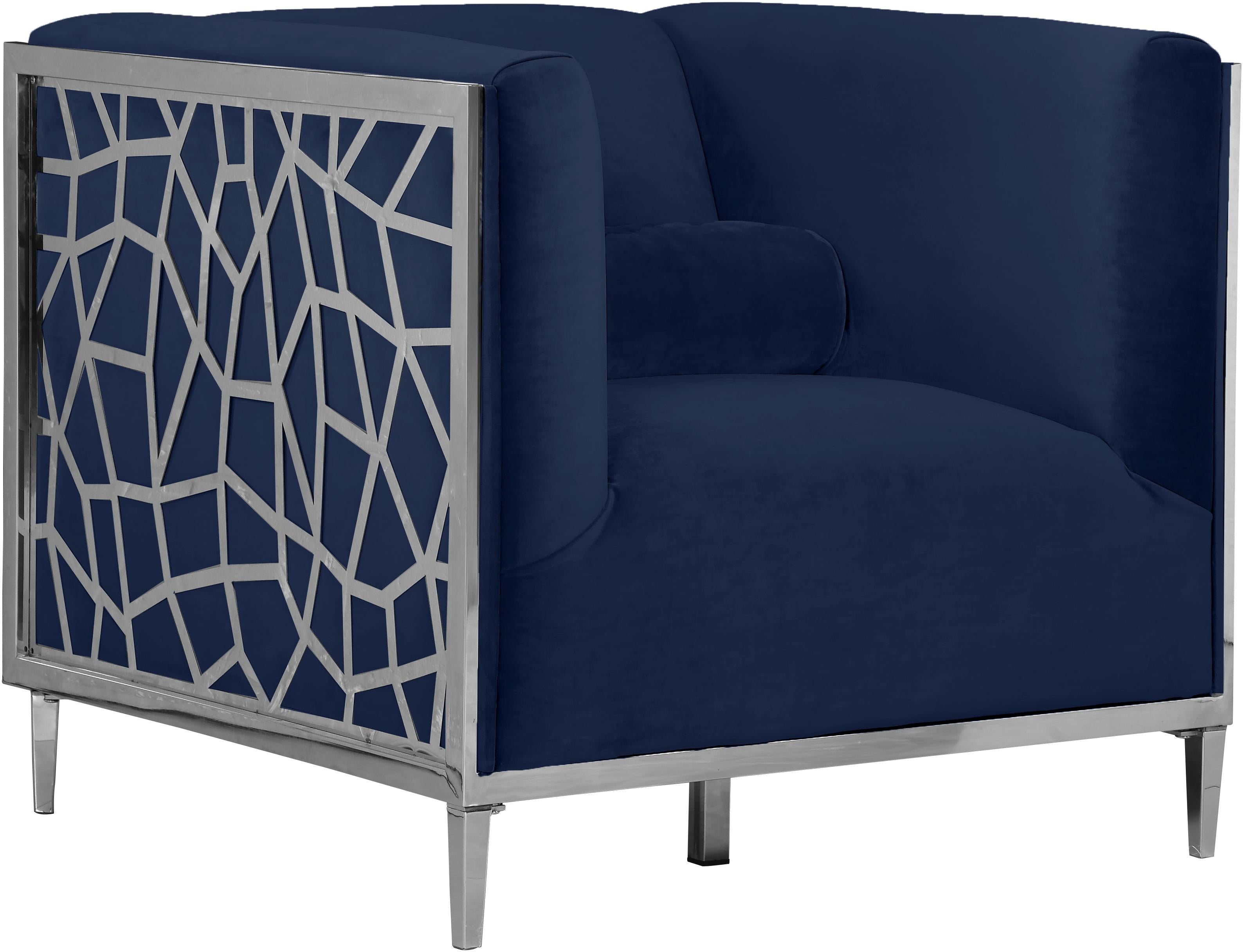 Opal Navy Velvet Chair
