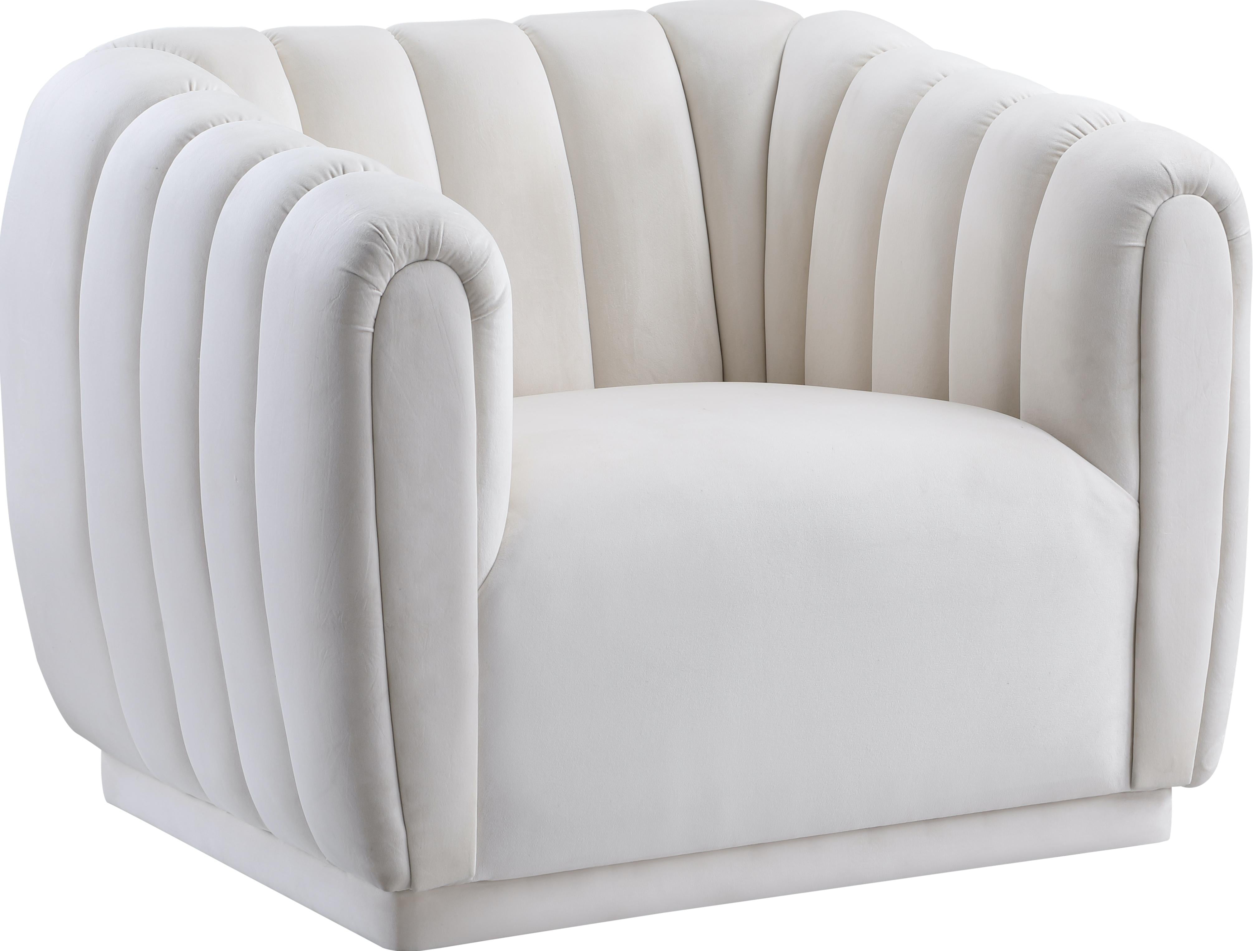 Dixie Cream Velvet Chair