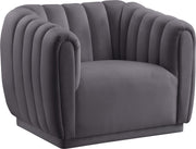 Dixie Grey Velvet Chair