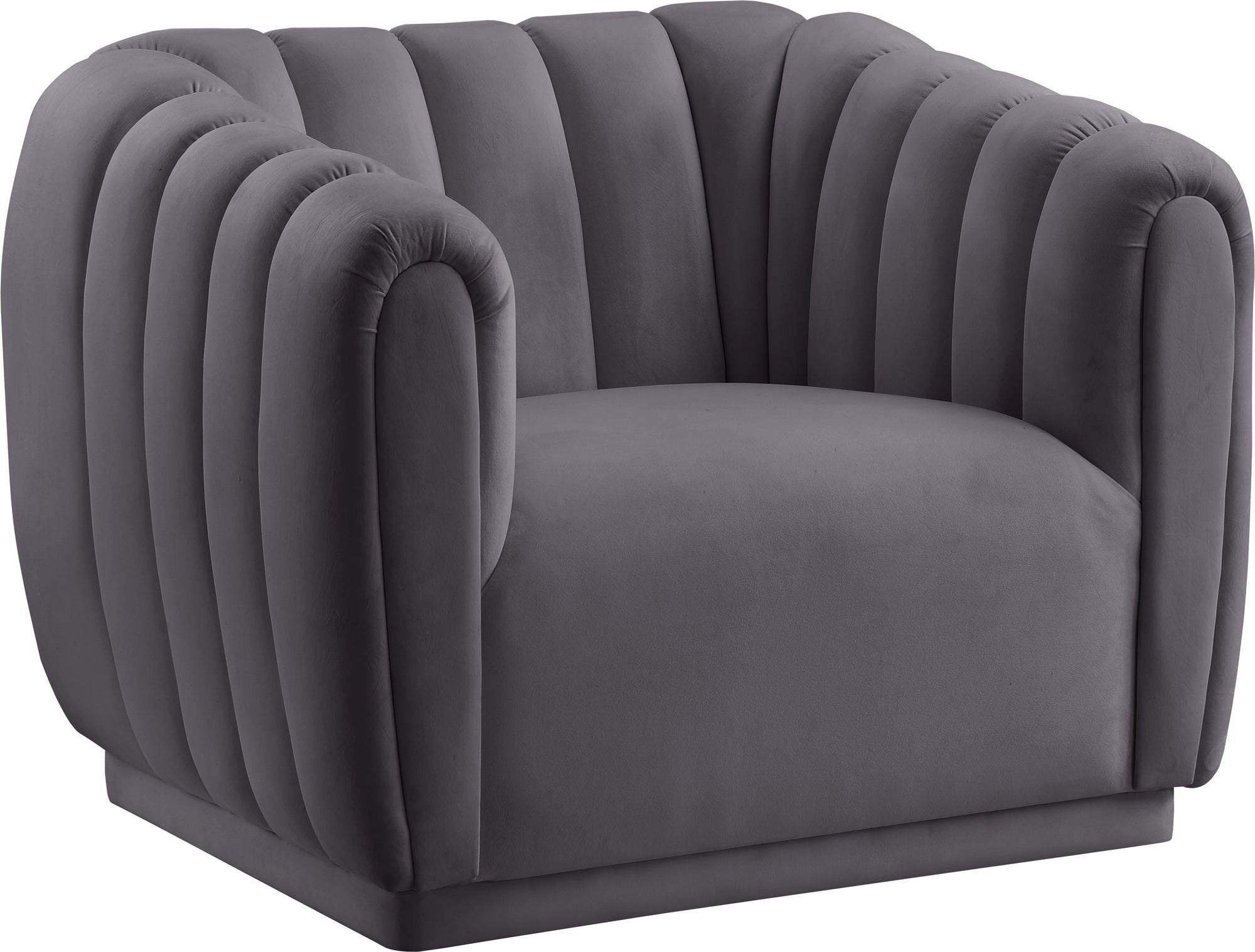 Dixie Grey Velvet Chair