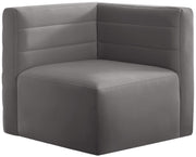 Quincy Grey Velvet Modular Corner Chair