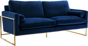 Mila Navy Velvet Sofa
