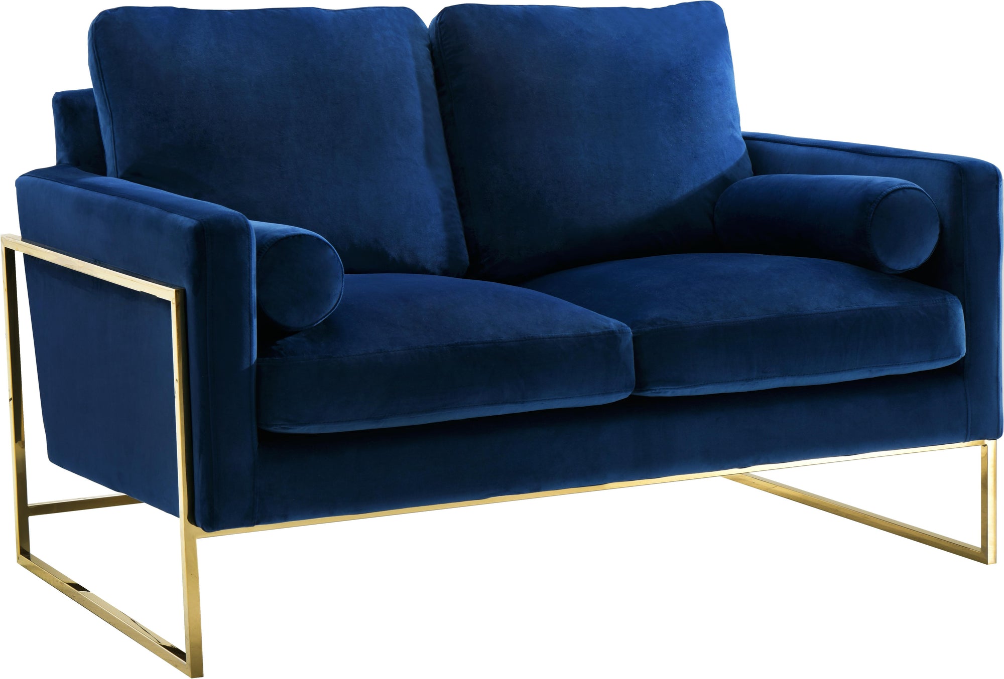 Mila Navy Velvet Loveseat