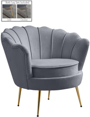 Gardenia Grey Velvet Chair