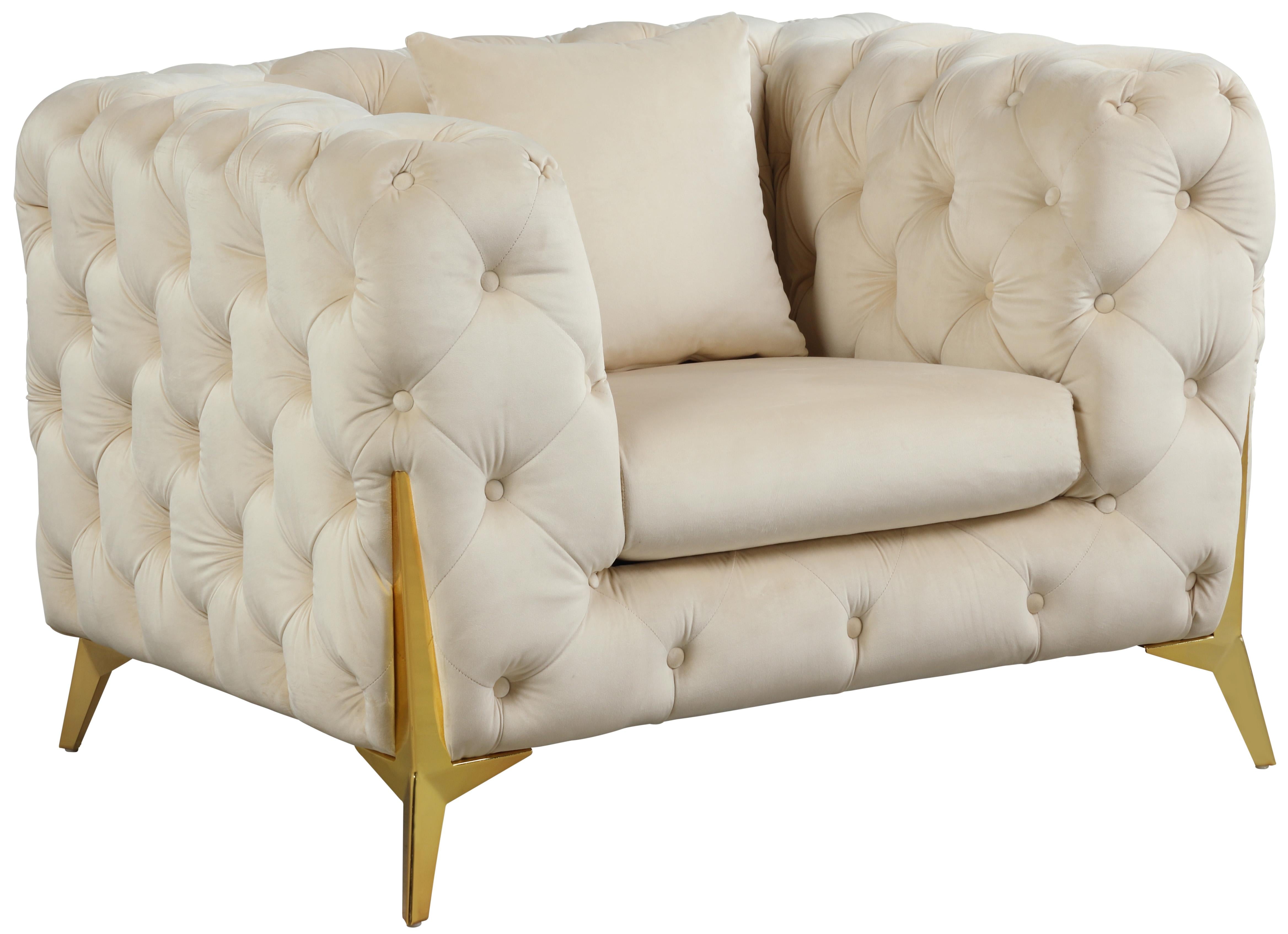 Kingdom Cream Velvet Chair