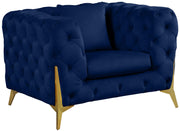 Kingdom Navy Velvet Chair