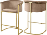 Donatella Beige Velvet Stool