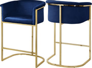 Donatella Navy Velvet Stool