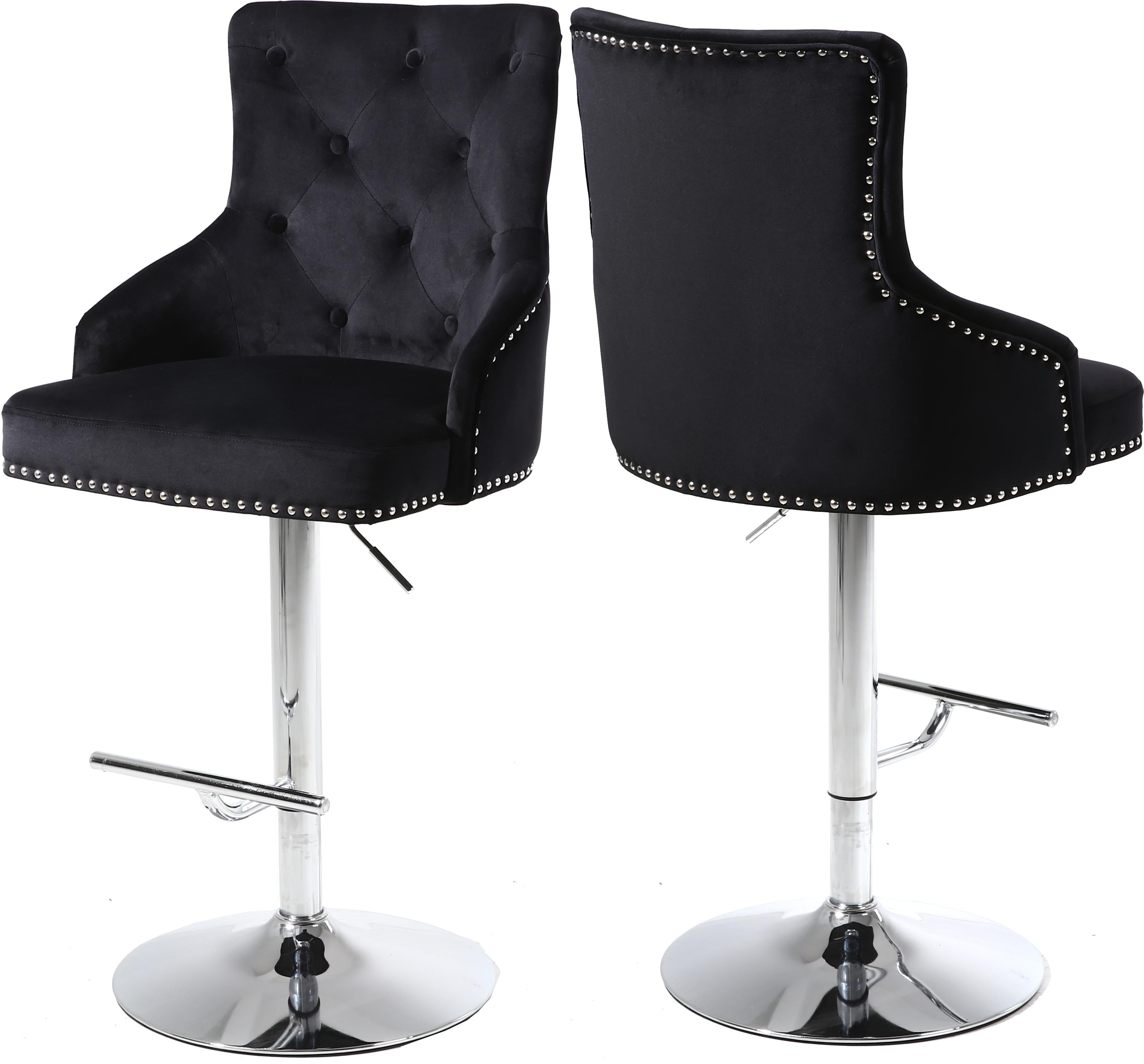 Claude Black Velvet Adjustable Stool