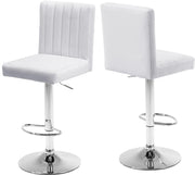 Joel White Velvet Adjustable Stool
