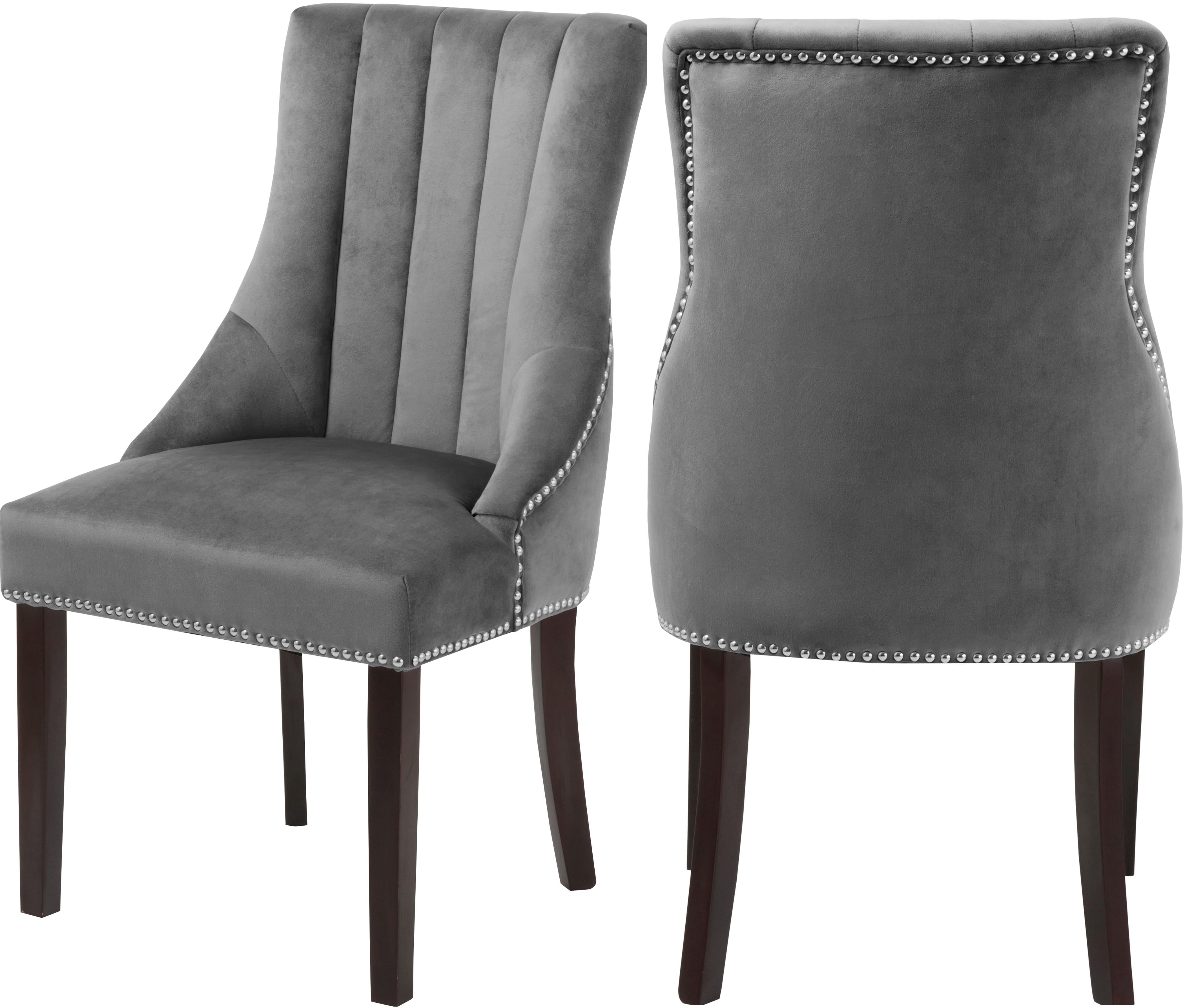Oxford Grey Velvet Dining Chair