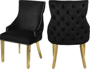 Tuft Black Velvet Dining Chair