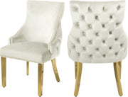 Tuft Cream Velvet Dining Chair