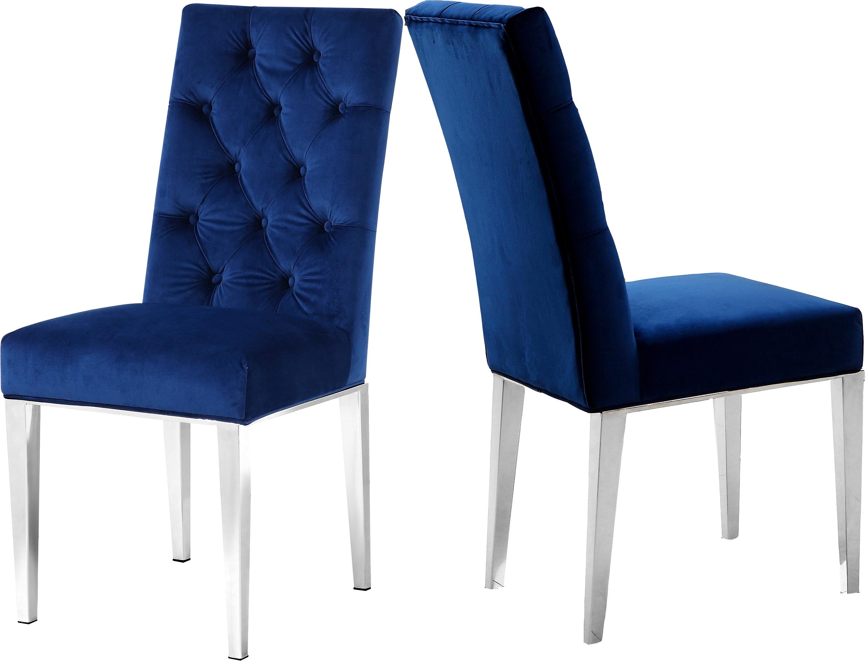 Juno Navy Velvet Dining Chair