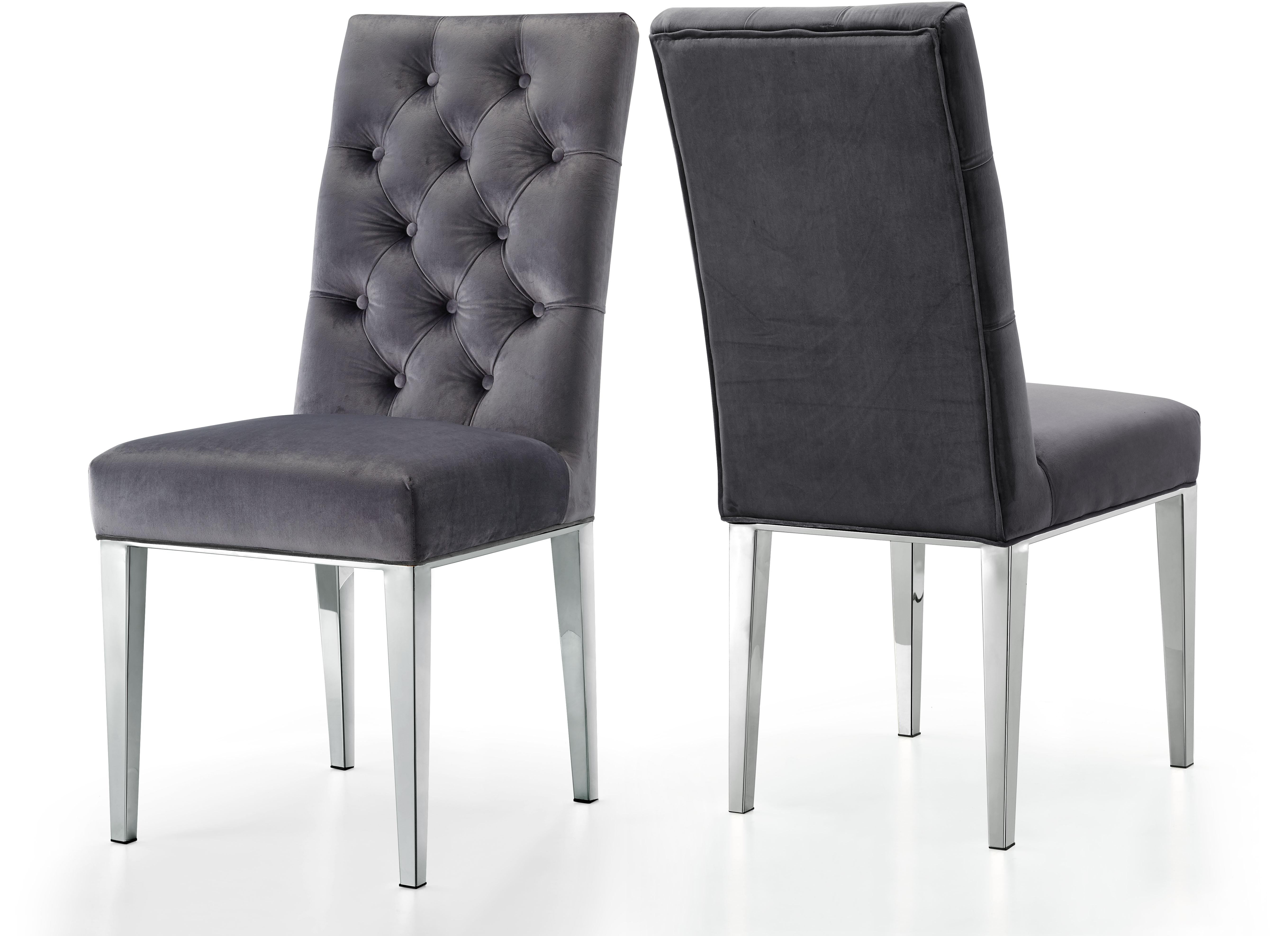 Juno Grey Velvet Dining Chair