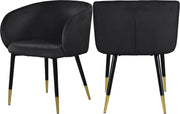 Louise Black Velvet Dining Chair