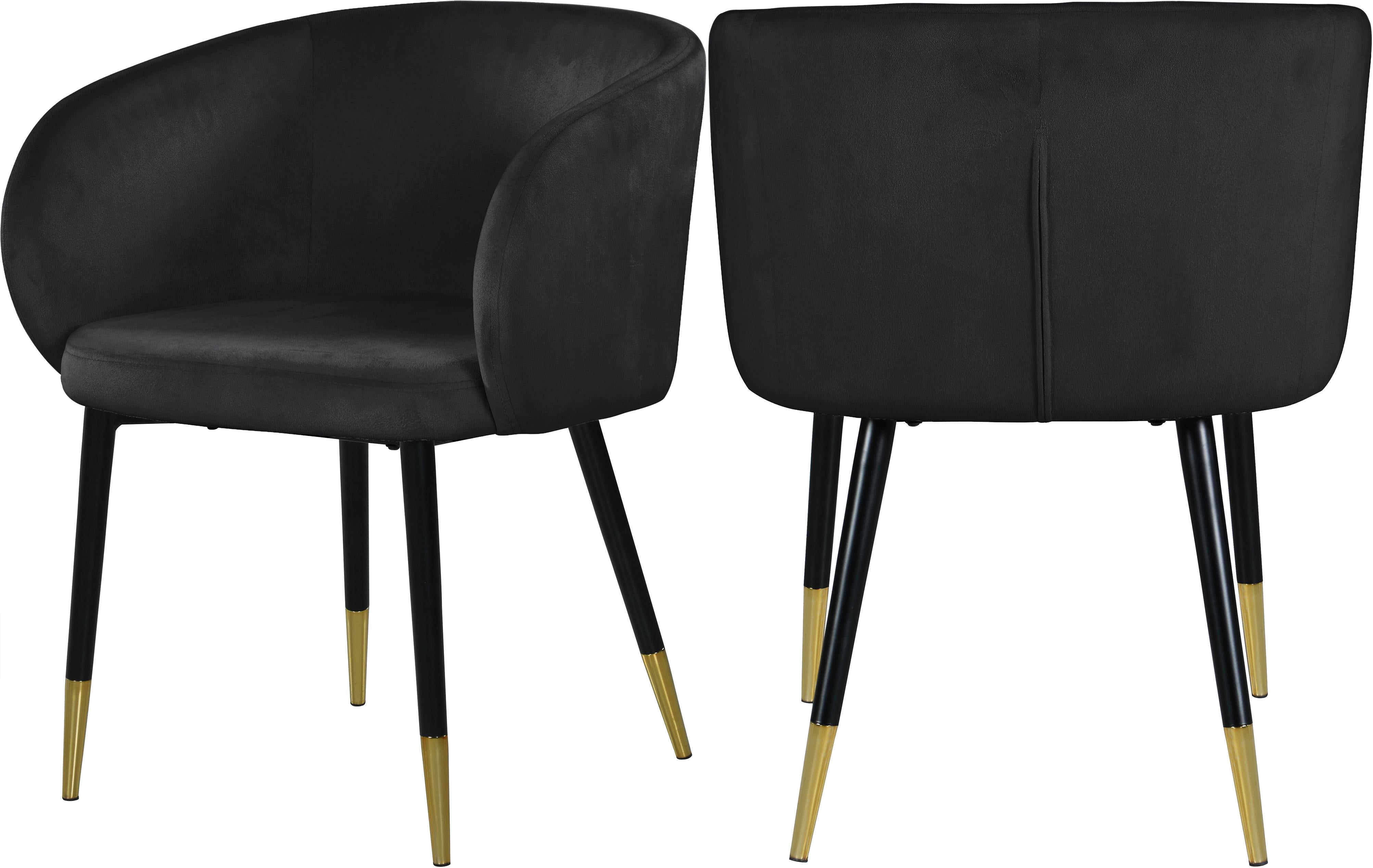 Louise Black Velvet Dining Chair