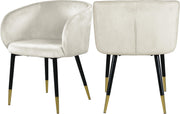 Louise Cream Velvet Dining Chair
