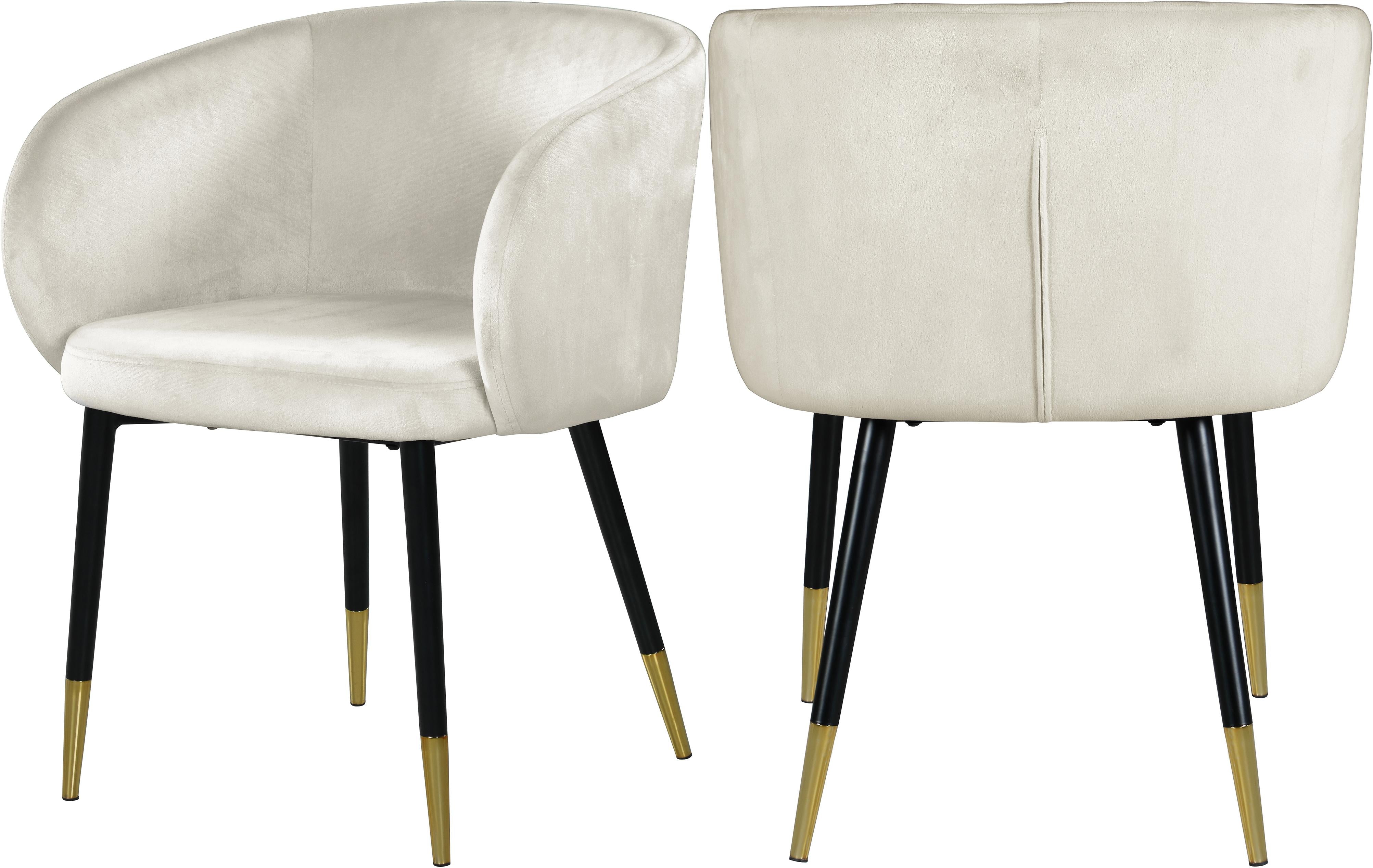 Louise Cream Velvet Dining Chair